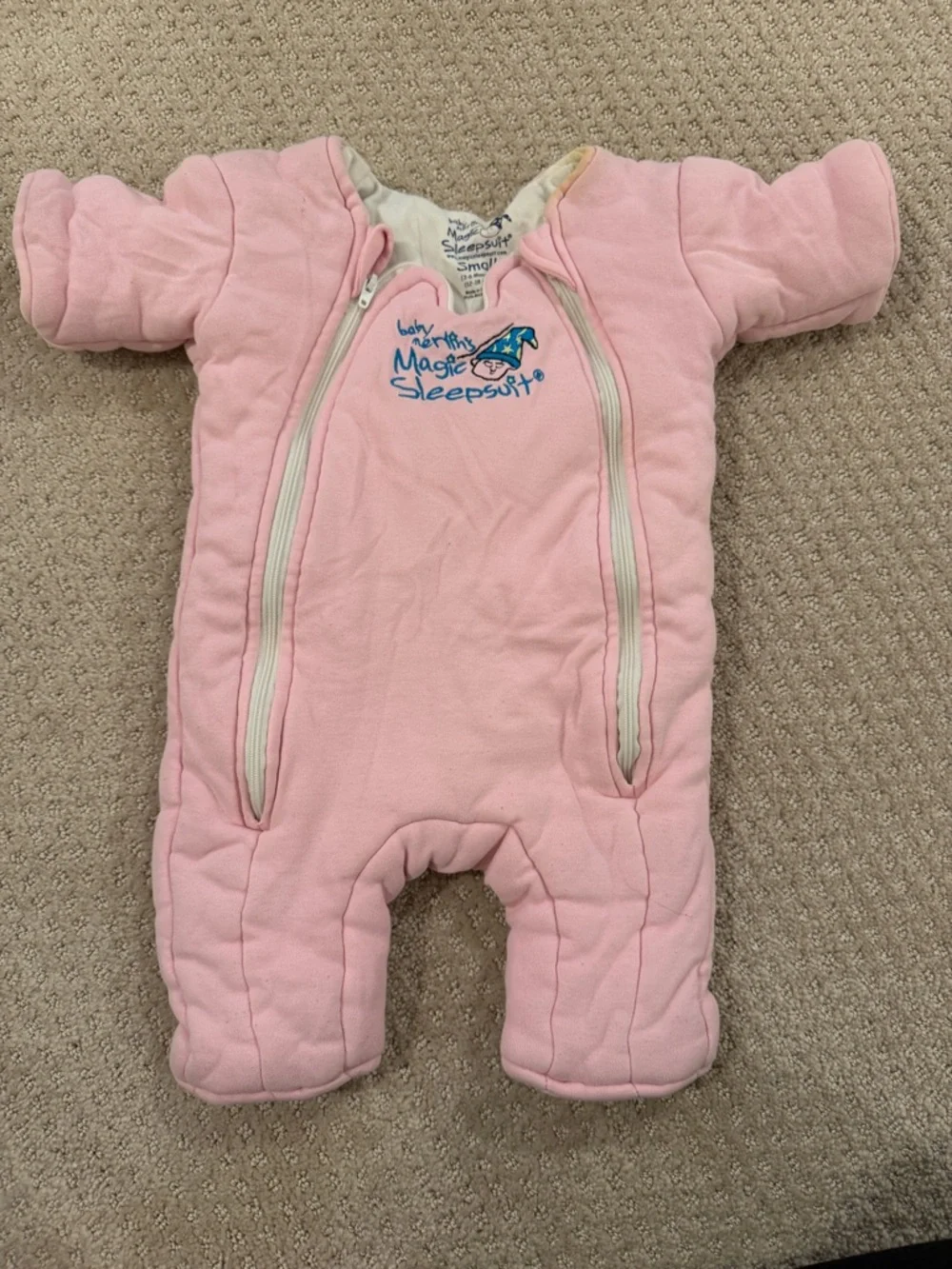 Magic Sleepsuit Baby Sleep Sack in Pink – Cozy Quilted Wearable Blanket